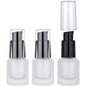 Segbeauty 0.5oz Empty Frosted Glass Travel Size Pump Bottle, 3pcs Matte Translucent Lotion Bottle Refillable, 15ml Travel Toiletry Bottles for Creams Liquids, Empty Cosmetic Skincare Container - color: Frosted Translucent, style: 3pcs 0.5oz