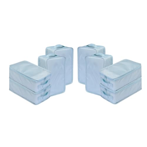 Travel Shoe Bags, Foldable Waterproof Shoe Pouches Organizer-Double Layer (8 Blue Shoe Bags) - color: Blue, size: 8 Packs