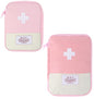 Small First Aid Pouch Empty, 2 Pcs Pink First Aid Kit, Mini Portable Oxford Fabric Medical Bag with 2 Different Sizes for Outdoor Indoor Camping Hiking Traveling Sports Car Home Emergency
