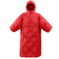 ATEPA Wearable Sleeping Bag Blanket Poncho, Recycled Water-Resistant Camping Poncho, Stadium Blanket for Outdoor Sports - color: Red