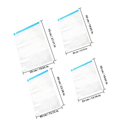 ARTIBETTER 10pcs Vacuum Compression Storage Bags Set for Clothing and Jackets, Multi-size (35x50cm, 40x50cm, 40x60cm, 50x70cm) Roll-up Space Saver Packing Organizer for Travel and Home Use