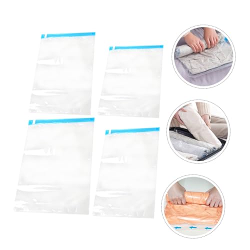 ARTIBETTER 10pcs Vacuum Compression Storage Bags Set for Clothing and Jackets, Multi-size (35x50cm, 40x50cm, 40x60cm, 50x70cm) Roll-up Space Saver Packing Organizer for Travel and Home Use
