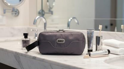 GOX Small Travel Toiletry Bag, Dopp Kit Case For Men, Multifunction Cosmetics Organizer Pouch (Grey) - color: Grey