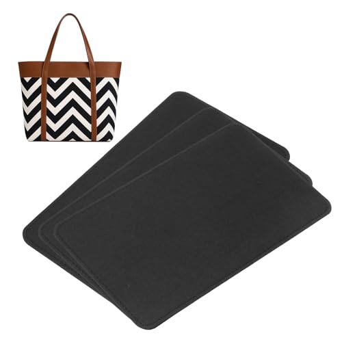 MECCANIXITY 3pcs Felt Base Shaper, 11.4 x 7.1 Inch Purse Base Shaper Tote Bottom Insert Purse Pads for the Bottom of Handbags Tote Bags Backpack Handbags Organizers, Dark Gray - color: Dark Gray, size: 11.4 x 7.1 Inch