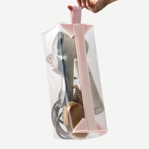 Cadence Parcel - Clear Kit with Magnetic Closure - Durable and Leak-Resistant Travel Toiletry Kit - Modular Design - Hygiene Bag for Travel Essentials - 4 Qt - Rose - color: Rose, size: Extra Large