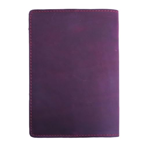 RFID Blocking Passport Holder Travel Wallet Genuine Leather Passport Case Cover Travel Document Organizer (Retro Red) - color: Retro Red
