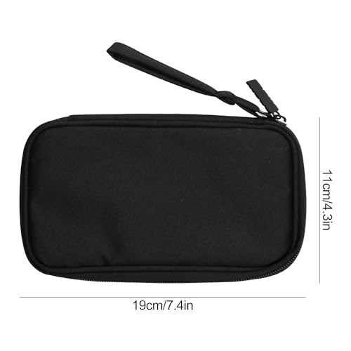 GLADFRESIT Portable Electronic Organizer - Bag: Power Bank, Cable, Hard Drive Case, Travel Pouch with Zipper - Compact & Stylish - Black