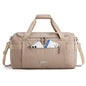BAGSMART Travel Duffel Bags with Dividers, 32L Gym Duffle Bag with Laptop Compartment, Carry On Weekender Overnight Bag, Shoe Bag, PVC Wet Pocket, Brown - color: Brown