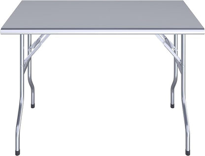Premium Quality Stainless Steel Open Base Folding Utility Table - Folding Work Table for Commercial Kitchen, Restaurant, Hotel and Garage - NSF (24" x 48") - size: 24" x 48"