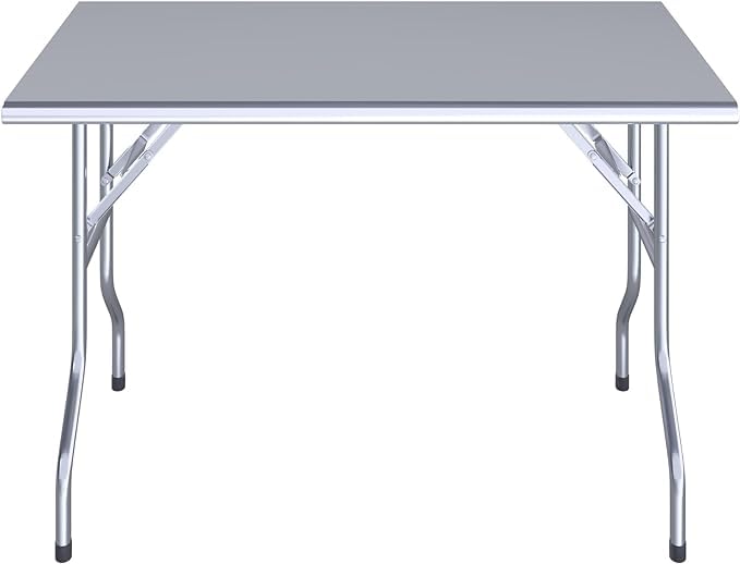 Premium Quality Stainless Steel Open Base Folding Utility Table - Folding Work Table for Commercial Kitchen, Restaurant, Hotel and Garage - NSF (24" x 60") - size: 24" x 60"