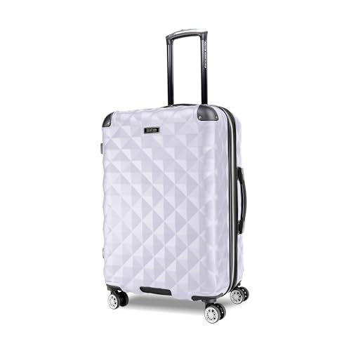 Kenneth Cole REACTION Diamond Tower Collection Lightweight Hardside Expandable 8-Wheel Spinner Travel Luggage, Lavender, 24-Inch Checked - color: Lavender, size: 24-Inch Checked