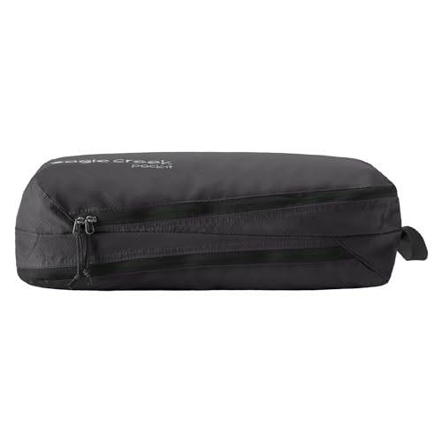 Eagle Creek Pack-It Isolate Clean/Dirty Packing Cube - Dual Compartment Packing Cubes for Optimizing Luggage Space - Lightweight - Recycled Fabric - Washable - Medium - Black - color: Black