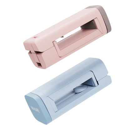 MiiKARE Travel Essentials Airplane Phone Holder, Universal Handsfree Phone Mount for Flying with 360 Degree Rotation, Travel Must Haves Phone Stand for Desk, Tray Table, Pink&Blue - color: Pink&Blue