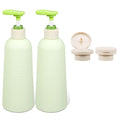13.4oz Travel Shampoo Bottle with Flip Cap, Refillable Plastic Pump Bottles Dispenser for Soap, Shampoo, Lotions, Liquid Body Wash, Creams and Massage Oil (2 Pack, 13.5oz/400ml) - size: 13.5 fl oz