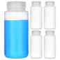 16oz/500ml Plastic Sample Bottles with caps, Wide Mouth Reagent Bottle with Lids Leak Proof Containers Water Sample Bottles for Laboratories, Travel(5Pcs) - style: 500ML-5pcs