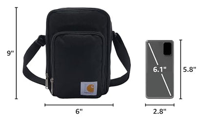 Carhartt Crossbody Zip Bag, Durable, Adjustable Crossbody Bag with Zipper Closure for Men and Women - color: Essential Crossbody Bag (Black), size: One Size