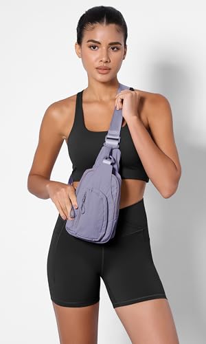 ODODOS Sling Bag with Adjustable Straps Crossbody Chest Bag Lightweight Backpack for Casual Traveling Hiking - color: Ultra Violet