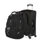 SWISSGEAR Sion 2-Piece Travel Set, Softside Expandable Carry-On Spinner Bundled with 1900 ScanSmart 17" Laptop Backpack with RFID Blocking & Tech Organization, Black - color: Black, size: 2-Piece Set (Carry-On/Backpack)