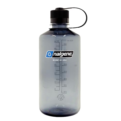 Nalgene 32 oz Narrow Mouth Water Bottle | BPA-Free, Durable & Leak Proof, Lightweight Bottle for Hiking, Gym & Travel, Grey (Pack of 6) - color: Grey, size: 32 Ounces (Pack of 6)