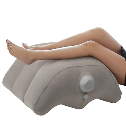 WIOR Inflatable Leg Elevation Pillow, Wedge Pillow for Sleeping Legs Swelling, Portable Blow-Up Leg Support Elevating Pillows for Injury Recovery Blood Circulation Knee Hip Foot Ankles Pain Relief
