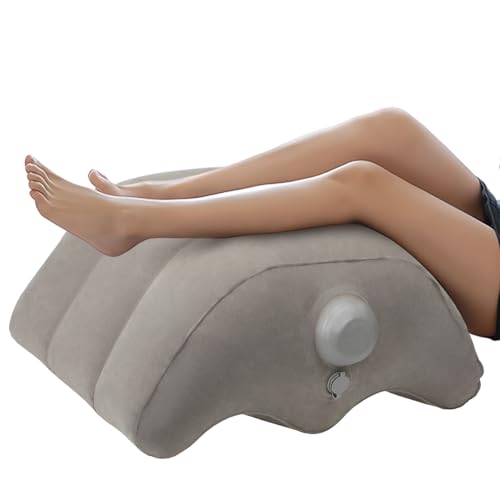 WIOR Inflatable Leg Elevation Pillow, Wedge Pillow for Sleeping Legs Swelling, Portable Blow-Up Leg Support Elevating Pillows for Injury Recovery Blood Circulation Knee Hip Foot Ankles Pain Relief