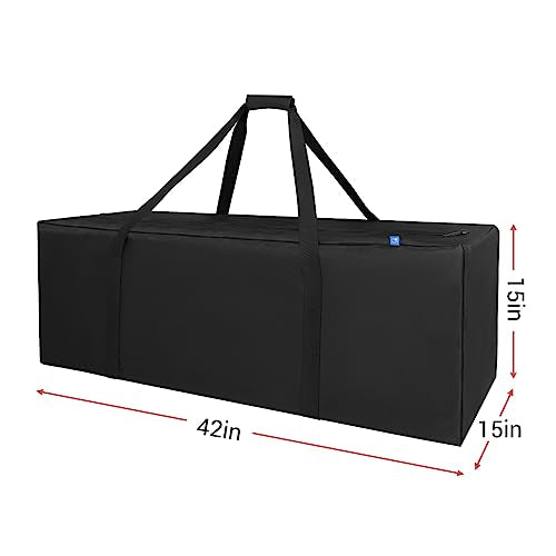 COOLBEBE 42" Sports Duffle Bag - 150L Extra Large Travel Duffel Luggage Bag with Upgrade Zipper, Sturdy & Water Resistant, Black - size: 42" x 15" x 15"