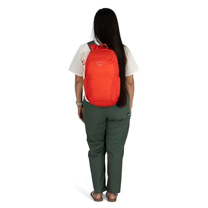 Osprey Ultralight Collapsible Stuff Pack - Lightweight, Packable Travel Backpack — Extra Bag For Travel and Every Day — 18 L Capacity Daypack to Expand Luggage, Mars Orange - color: Mars Orange