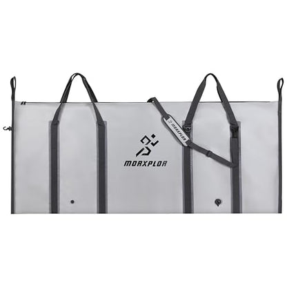 MORXPLOR Insulated Fish Cooler Bag for Fishing 41x17 47x17In 50x20In 60x24 72x30 80X40 Inches,Large Insulated Fish Kill Bag,Fishing Catch Bag Cooler with Water-resistant Zipper - color: 80inch Light Grey