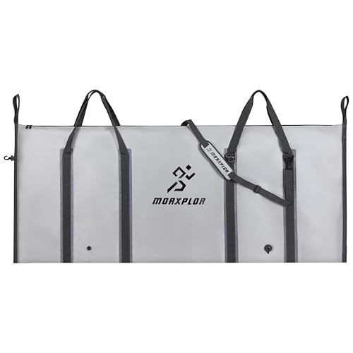 MORXPLOR Insulated Fish Cooler Bag for Fishing 41x17 47x17In 50x20In 60x24 72x30 80X40 Inches,Large Insulated Fish Kill Bag,Fishing Catch Bag Cooler with Water-resistant Zipper - color: 80inch Light Grey