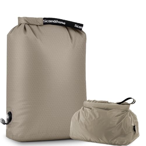 Travel Laundry Bag, Pump Free Vacuum Storage Bag Reusable Compression Dirty Clothes Travel Bag Waterproof Wet Dry Bags Large Capacity Space Saver Bags Camp Clothes Organizer (1 Pcs)(Gray, M) - color: Grey, size: Medium