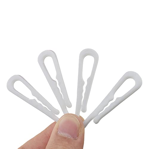 HAHIYO 2inch/50mm 120Pcs White Plastic U Shape Alligator Clip, Clothespin Fabric Clip Garment Shirt Folding Clip with Teeth for Sewing Room Folding Sock Tie Pant Securing Fabric to Comic Book Board - size: White - 2.0 inches - 120 Count - With Teeth