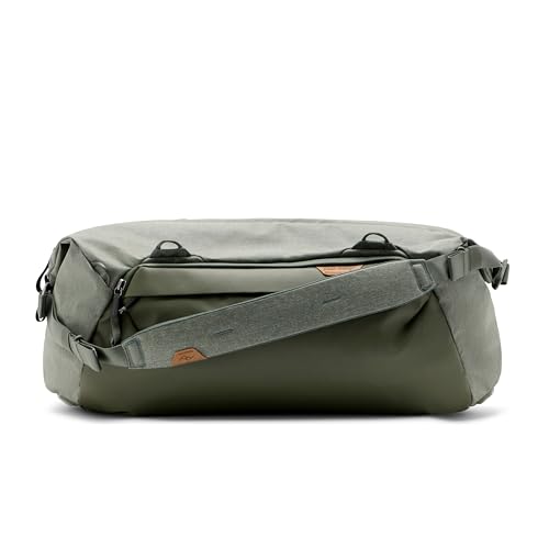Peak Design Travel Duffel 50L, Sage, Extra-Wide Single Zip Access, Weatherproof Shell, 4 External Pockets, Fits Packing Cubes & Camera Cubes, Ideal for Weekend Trips, Versatile Duffel Bag for Travel - color: Sage, size: 50L
