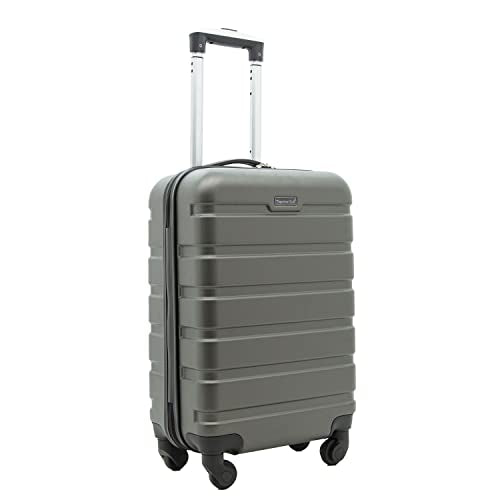 Travelers Club Harper Luggage, Charcoal, 20-Inch Carry-On - color: Charcoal, size: 22-Inch