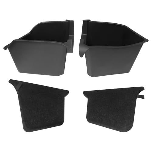 PENSUN 2PCS Rear Trunk Side Storage Box with Lids Fit for Tesla Model Y Juniper 2025 2026 AccessoriesTPE Waterproof Rear Trunk Storage with (Flocked Lid) - size: Flocked Lid