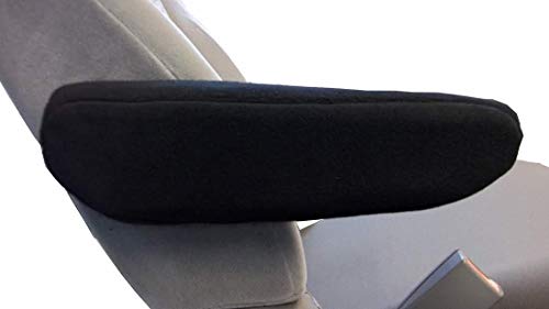 Car Console Covers Plus Pair of Fleece Armrest Covers Designed for Honda Pilot 2016-2022 for Pull Down Armrests Made in USA Black - color: BLACK