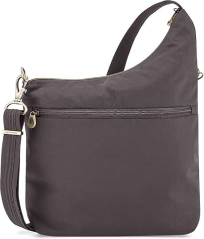 Travelon Anti-Theft Signature 3 Compartment Crossbody Bag - color: Smoke