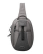 WATERFLY Small Crossbody Sling Backpack: RFID Blocking Anti Theft Sling Bag Travel Daypack Man Woman - color: Grey