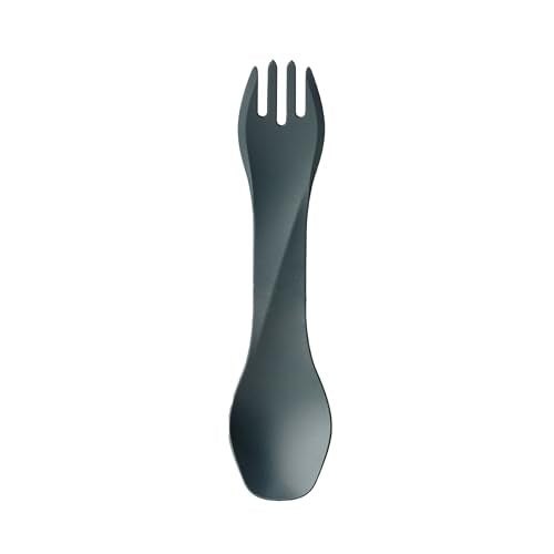 humangear GoBites Uno | Travel & Camping Utensils | Portable & Convertible Dining Ware | Multi-Functional Spork, Dark Gray - color: Dark Gray