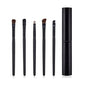 AKOAK 5 Pcs/set Travel Portable Mini Eye Makeup Brush Set Apply Eyeshadow Eyeliner Eyebrow Brush Lip Makeup Brush Set Makeup Tools (Black) - color: Black