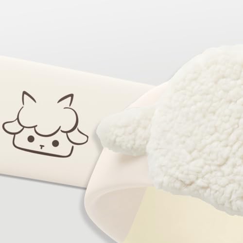 Original Sheep Sleep Mask Soft Light Blocking Eye Mask White Adjustable Elastic Rest Eye Cover Quiet Buckle Comfort Eye Shade for Home Travel School - color: White