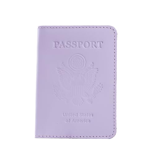 INCARNE US Leather Passport Holder for Travel - Passport Case - Passport Wallet for Men - Passport Cover for Women Sleeve Protector - Travel Essentials Vacation Luggage Travel Gifts - Classic Yellow - color: Classic Fuchsia, style: Patriotic Usa