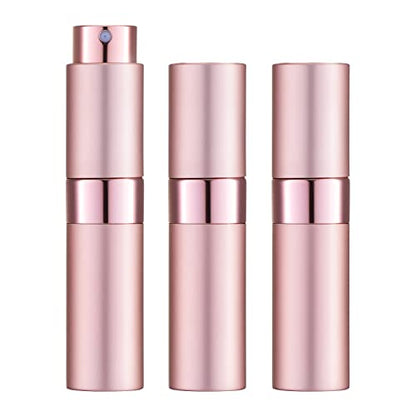 LISAPACK 8ML Atomizer Perfume Spray Bottle for Travel (3 PCS) Empty Cologne Dispenser, Portable Sprayer (Pink) - color: 3 Pink