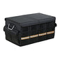 Tianle Car Trunk Organizer - Collapsible Trunk Organizer & Lid Foldable Cover Aluminium Alloy Handle Reflective Strip for Auto, SUV, Truck, Minivan (L Black) - color: L Black