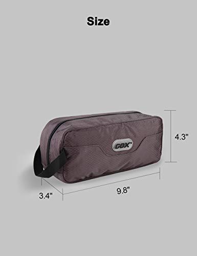 GOX Small Travel Toiletry Bag, Dopp Kit Case For Men, Multifunction Cosmetics Organizer Pouch (Grey) - color: Grey
