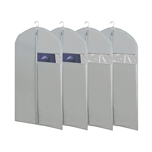 Suit Bags for Closet Storage, 43" Garment Bags for Hanging Clothes(Set of 4, 23.3'' X 43'') - size: Set of 4(23.3" x 43")