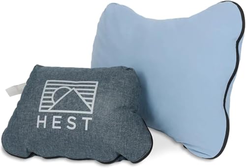 HEST Camp Pillow (Large) - Temperature Resilient Memory Foam - Essential for Camping, Backpacking, and Outdoor Adventures - Compact Packable Travel Pillow - 20" L x 26" W - style: Camp Pillow - Large