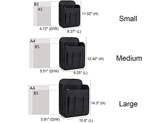 Yoillione Felt Backpack Organizer Insert for Women and Men, Large Travel Rucksack Insert with High Capacity, Lightweight Bag Organizer with Zipper Pockets - color: Black, size: Small