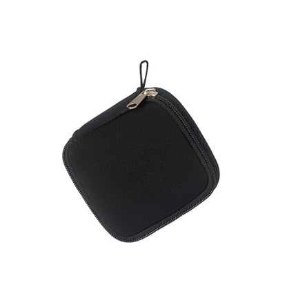 Mini Pouch for Organization, Soft Small Electronic Organizer Travel Storage Carrying Tech Bag Compatible with MagSafe Power Adapter, Laptop Accessories Cables, Cords, USB Drives, Earphones Black
