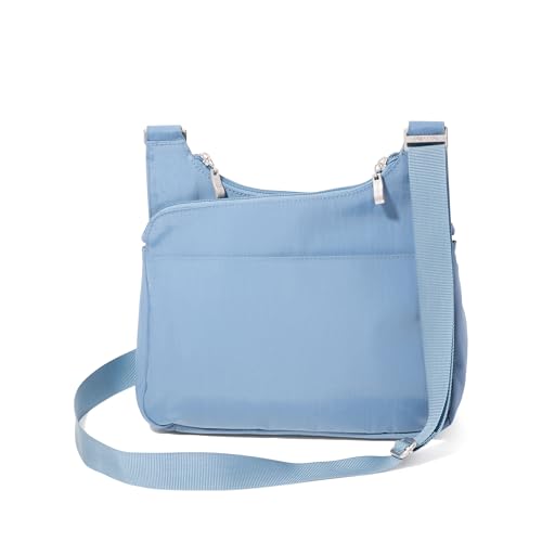 Baggallini Crossbody Travel Bag 11x8.5 Lightweight Water-resistant Nylon Handbag - color: Cornflower