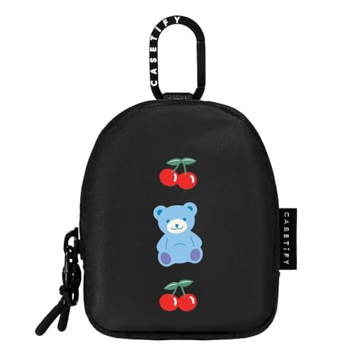 CASETiFY Earbuds Pouch - Cherrie Bear - Black - color: Cherrie Bear